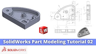 SolidWorks Part Modeling Tutorial 02  SolidWorks Tutorial  SolidWorks Part Modeling [upl. by Lamrert305]