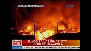 Sunog sa Las Piñas City hindi pa naaapula [upl. by Yddur]