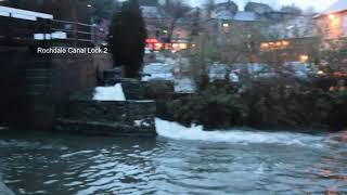 Rising Water Levels and Floods Returning to Sowerby Bridge [upl. by Eilema]