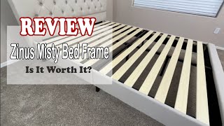 ZINUS Misty Upholstered Platform Bed Frame Review  Should you buy it [upl. by Amado585]