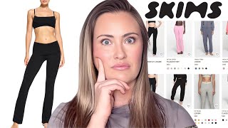 WORTH THE HYPE SKIMS COTTON JERSEY FOLDOVER PANT LEGGING TRY ON REVIEW HAUL [upl. by Josefa825]