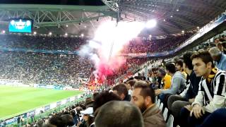 Juventus vs Galatasaray 22 Ultrà Galatasaray Settore ospiti [upl. by Gerius446]