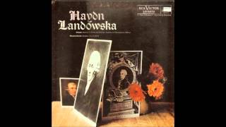 Haydn Sonata in D HobXVI37 Wanda Landowska 1958 [upl. by Parnas901]