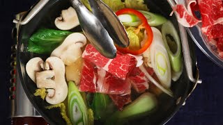 Koreanstyle shabushabu hot pot 샤브샤브 [upl. by Yarb]