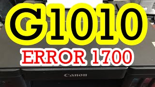 CANON PIXMA G1010 WARNING ERROR 1700 INK ABSORBER FULL RESET  CANON PRINTER NO RESETTER TOOLS [upl. by Irehc]