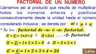 El Número Factorial y sus Propiedades [upl. by Kutchins]