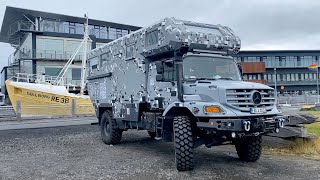 Im Mercedes ZETROS 1833 Exmo unterwegs in Island â™¦ Reykjavik Rainbow  EXPEDITION ICELAND [upl. by Marjana]