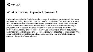 Project Closeout What You Need to Know [upl. by Allekram]