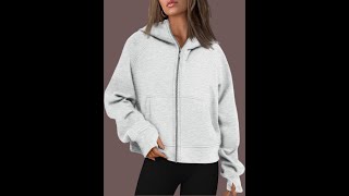 AUTOMET Womens Zip Up Hoodies Fleece Jackets Oversized Sweatshirts Fall Fashion Outfits 2024 Sweater [upl. by Oag]