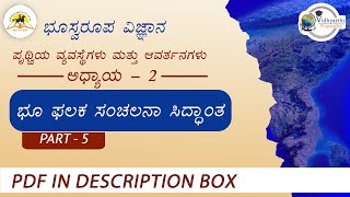 Plate Tectonic Theory  Explained In Kannada BA 1st Semester  Geography [upl. by Dugald]