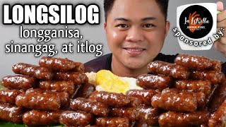 LONGSILOG  FILIPINO BREAKFAST  INDOOR COOKING  MUKBANG PHILIPPINES [upl. by Ennyroc296]