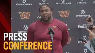 DT Daron Payne speaks with the media after Day 1 of minicamp  Washington Commanders [upl. by Bull]