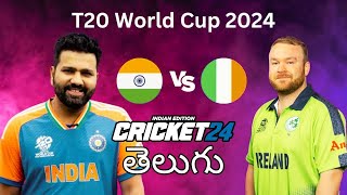 India Vs Ireland T20 World Cup 2024  Cricket 24 Match [upl. by Aihseym]