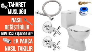 taharet musluğu değiştirme  taharet musluğu takma sökme  klozet musluk değiştirme [upl. by Amilas]