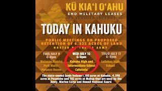 END MILITARY LEASES ON HAWAIIAN CROWN LANDS Kahuku 10 Iulai 2024 [upl. by Bremen]