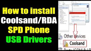 for Windows 7 8 10  How to install CoolsandRDA USB Driver free Download RAR [upl. by Prinz375]