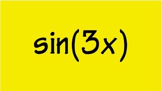 sin3x in terms of sinx [upl. by Kari]