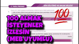 8Sınıf Din Kültürü 1Dönem 2Yazılı [upl. by Shriver]