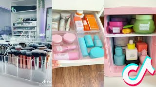 Organizing Makeup and Skincare ASMR🌷  Best Aesthetic Tiktok [upl. by Wilmott]