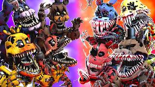 SFM FNaF Corrupted vs Nightmare VR [upl. by Novahc]