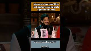 munawar hold his son photo in bb17 finale biggboss bigboss17 munawar youtubeshorts [upl. by Korns]