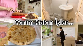 Odalarımutfağı düzenledim🌸Süpriz kutu ve torbalar çıktı mantarlı börek tarifi eski banyo turu [upl. by Naejamron547]