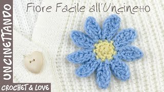 Tutorial Uncinetto  🌺 Fiore Super Facile sottotitoli in inglese e spagnolo [upl. by Eenwahs]