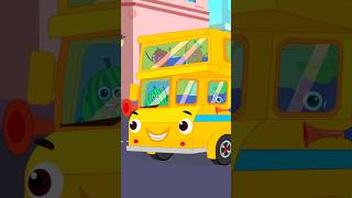 Wheels On The Bus Double Decker shorts nurseryrhymes kidssongs babysongs ytshorts [upl. by Perusse]