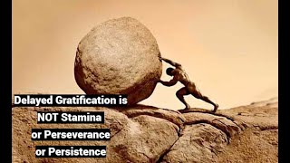 Delayed Gratification is NOT Stamina or Perseverance or Persistence [upl. by Piefer764]