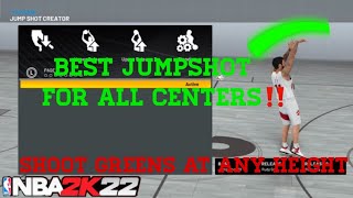 UPDATED BEST BIGMAN JUMPSHOT FOR ALL HEIGHTS IN NBA 2K22 ALL CENTERS CAN GREEN WITH THIS JUMPER [upl. by Therine576]