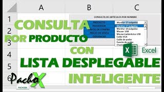 Consulta de inventario por producto con lista desplegable inteligente  Microsoft Excel [upl. by Azne417]