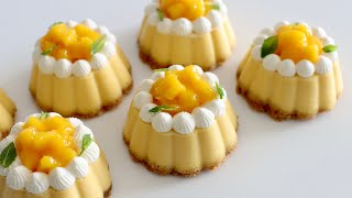 No gelatin Mango Cheesecake Recipe  노젤라틴 망고 치즈 케이크 만드는 법 [upl. by Napier]