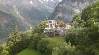 On the Schilthornbahn cablecar from Gimmelwald to Mürren [upl. by Filbert30]