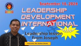 quot Leadership Lesson from Joseph quot LDI Echo Seminar  Rev Bobby Librado [upl. by Alohcin]