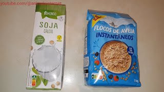 Crownfield LIDL Instant Oat Flakes with Vemondo LIDL Soya Milk how to [upl. by Woodson]