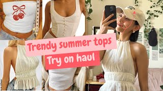 Trendy summer tops  affordable summer tops  jewellery haul  try on haul [upl. by Jo]