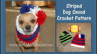 Striped Dog Snood Crochet Pattern [upl. by Nohsauq]