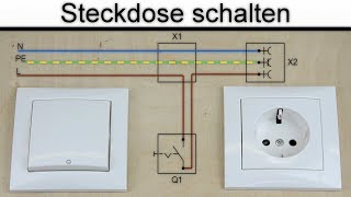 Steckdose schalten  Steckdose an Schalter anschließen  ohne Steckdosenleiste  Mehrfachsteckdose [upl. by Memory]