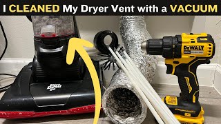 I CLEANED My Dryer Vent with a VACUUM and Got SHOCKING Results [upl. by Dnaleel]