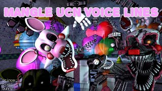 OLD FNAF UCN SFM Mangle Ultimate Custom Night Voicelines [upl. by Zerep899]