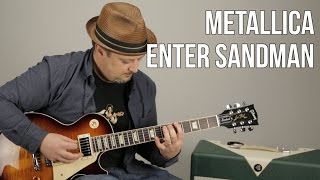 How to Play Enter Sandman on Guitar Metallica Guitar Lessons [upl. by Yoreel]