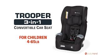 Baby Trend Trooper™ 3in1 Convertible Car Seat [upl. by Kirsteni]