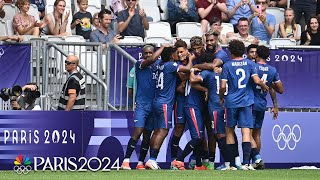 Montes de Ocas header gives Dominican Republics firstever Olympic goal  Paris Olympics [upl. by Anuaik]