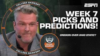 🚨 WEEK 7 PREDICTIONS 🚨 Oregon over Ohio State 👀  College GameDay [upl. by Nerual]