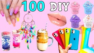 100 DIY  EASY LIFE HACKS AND DIY PROJECTS YOU CAN DO IN 5 MINUTES  ROOM DECOR PHONE CASE and more [upl. by Roinuj]