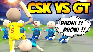 3D ANIM COMEDY  CRICKET IPL CSK VS GT  LAST OVER [upl. by Aniryt]