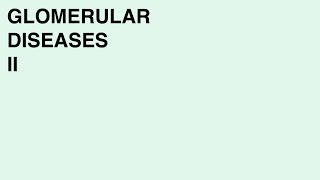 Glomerular Diseases II [upl. by Aryhs]