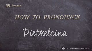 How to Pronounce Pietrelcina Real Life Examples [upl. by Nameerf]