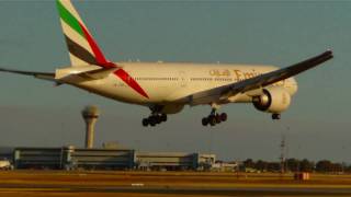 Emirates 777200LR Closeup  Perth Airport HD [upl. by Adeirf]