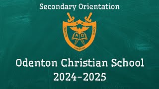 20242025 Secondary Orientation [upl. by Melisenda]